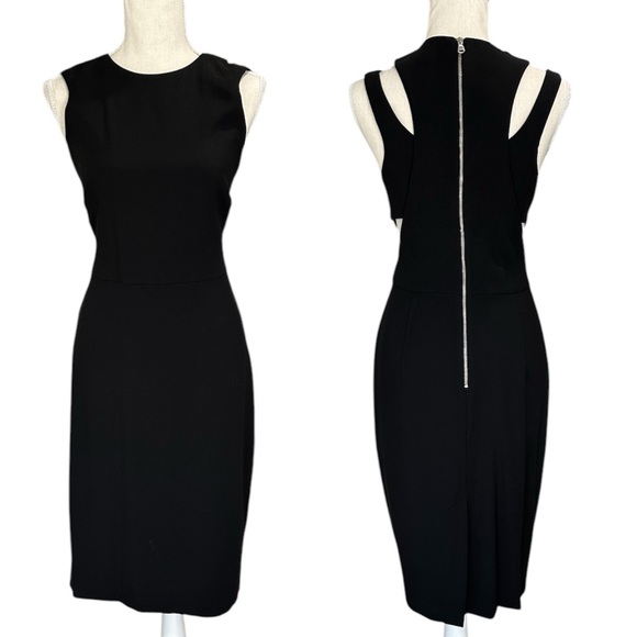 French Connection Cutout Bodycon Sleeveless Black Dress Women’s Size 10 - Picture 1 of 11